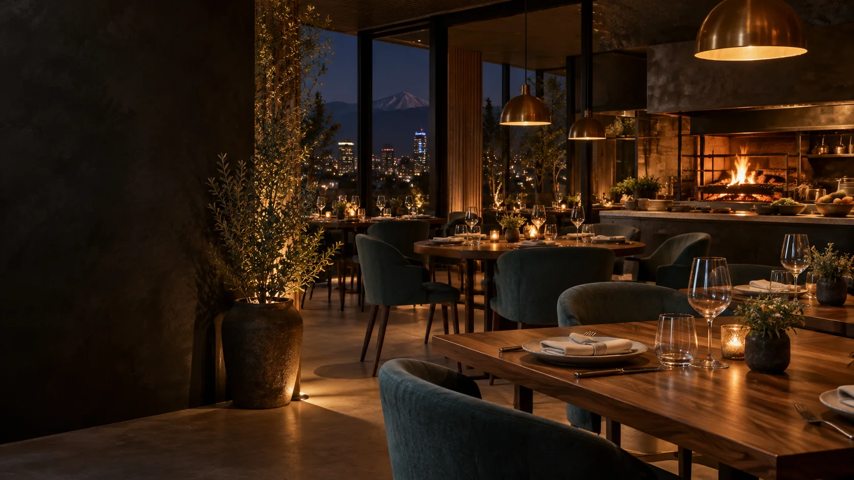 Salón del restaurante Mesa Cobriza